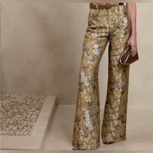 Eclat Wide-Leg Brocade Pant Banana Republic Size 0